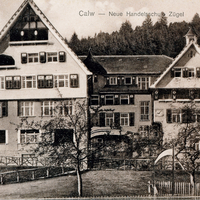 Calw, Neue Handelsschule Zügel (Frontansicht), 1909