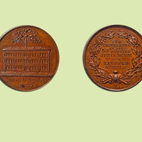 Nürnberg Medaille Zur Erinnerung an das 50 Jährige Jubiläum der Handeslschule 1884