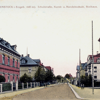 Eibenstock-im-Erzgebirge,-Kunst--und-Handelsschule-(Schulstraße),-Absendedatum-1929