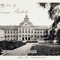 Köln,-Handelshochschule,-Poststemple-1917