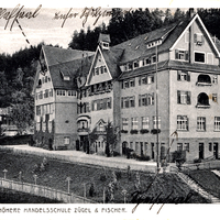 Calw, Neue Höhere Handelsschule Zügel und Fischer, Poststempel 1916